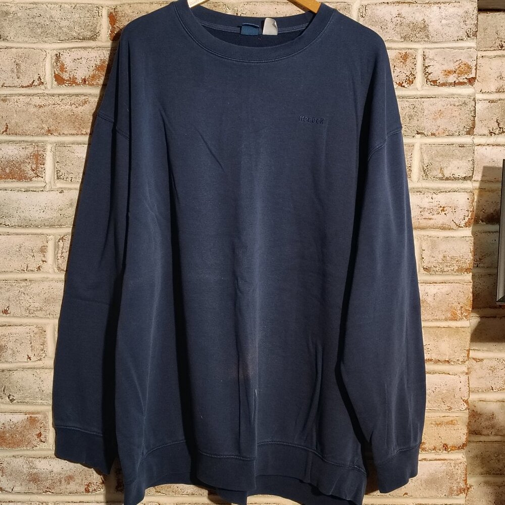 Reebok Navy Longsleeve Shirt w/ Stain - XXXL Tall